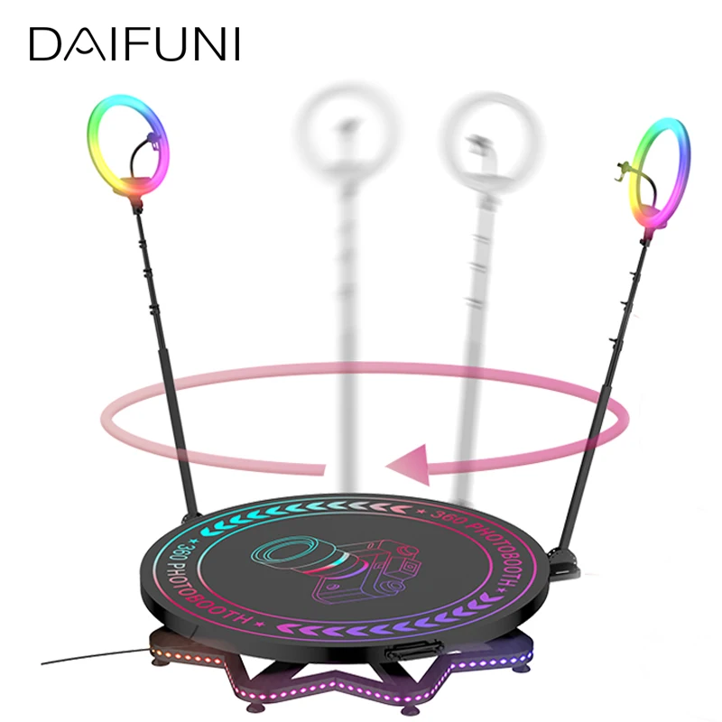 

DAIFUNI 360 Photo Booth Machine 68-115CM for Parties Free Customize LOGO APP Remote Control Automatic Spin Camera