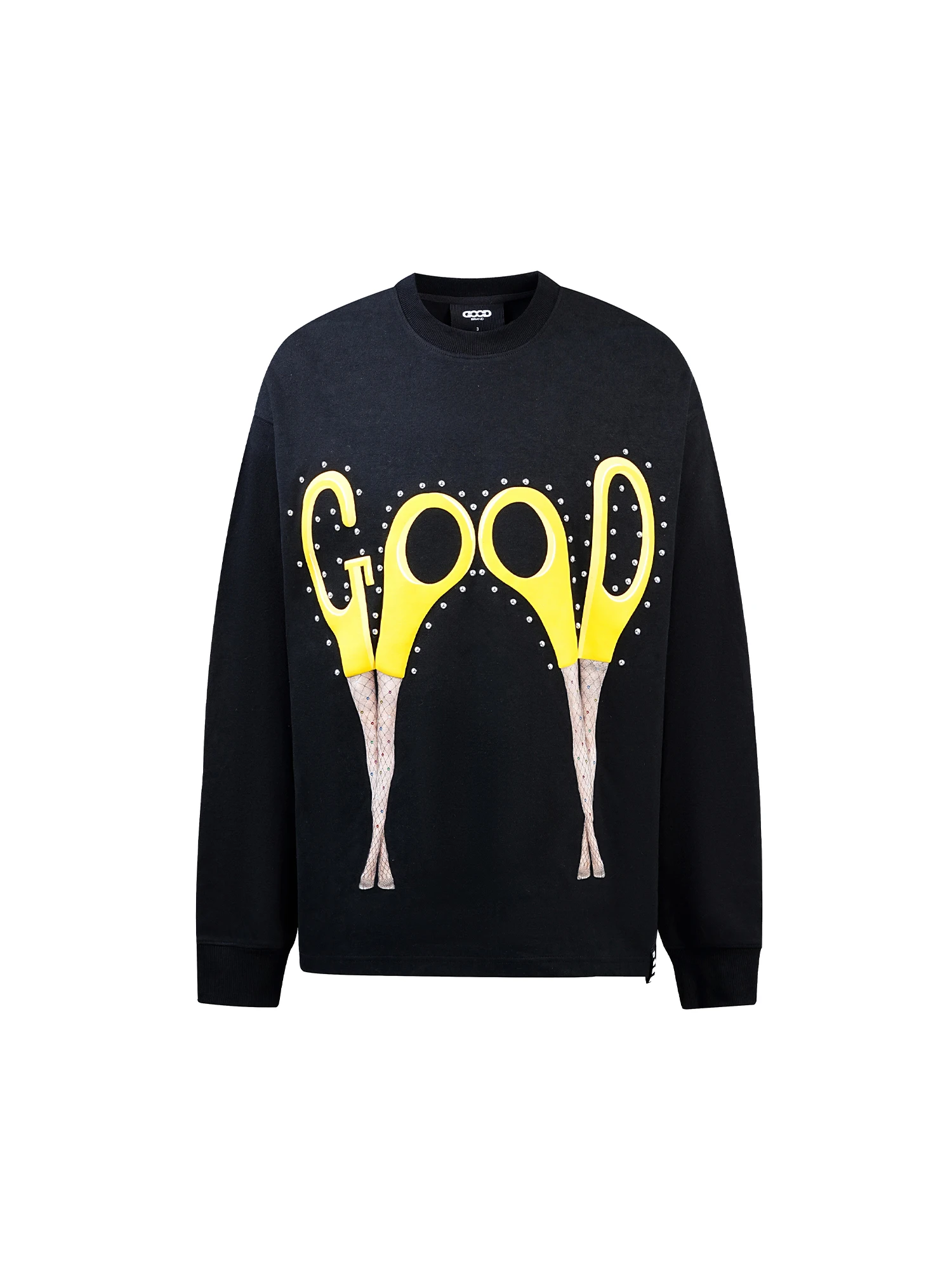 Goodbrand 2024fw Очаровательная рубашка с длинными рукавами и ножницами для мужчин