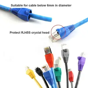 Multicolour RJ-45 CAT6 CAT5e Adapter Cap Durable Protective Ethernet Network Cable Caps Protector Connector Plugs Cover