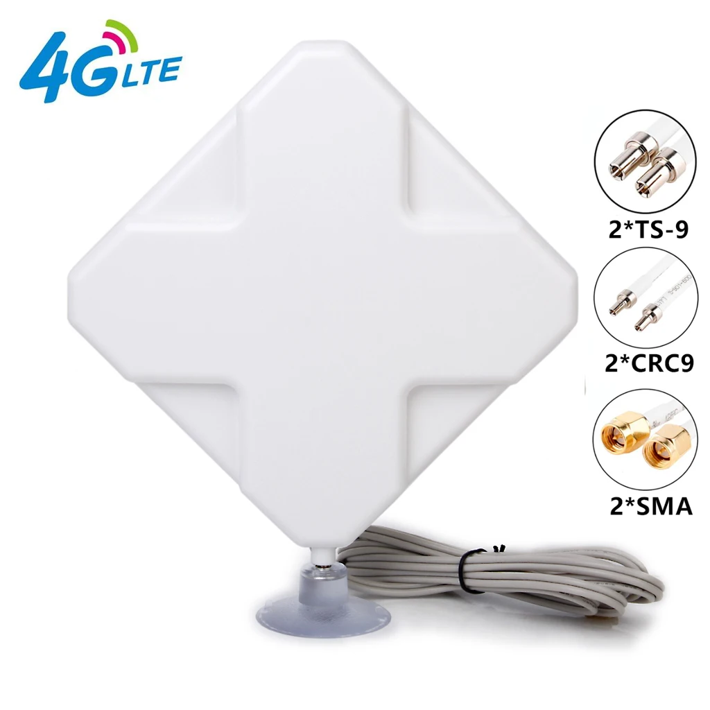 Антенна 3G LTE Mimo 35dBi с высоким коэффициентом усиления двойная антенна TS9 CRC9 SMA для