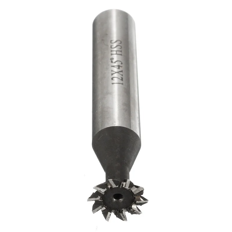 

1Pcs 12mm 45 Degree HSS Straight shank HSS Dovetail Milling Cutter End Mill Smooth Cutting High Speed Steel