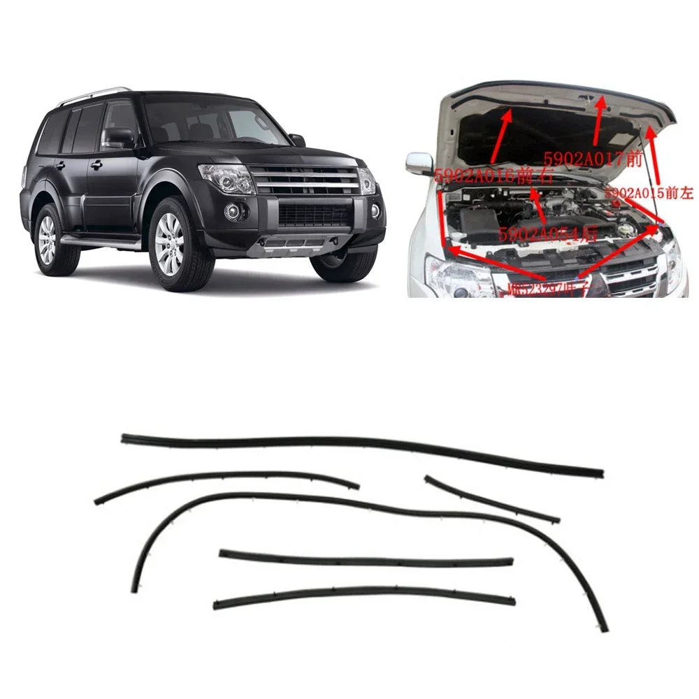 1 или 4 6 шт. резиновое уплотнение капота для Pajero V90 5902A016 Полоса Montero V80 Weatherstrip 2007-2020
