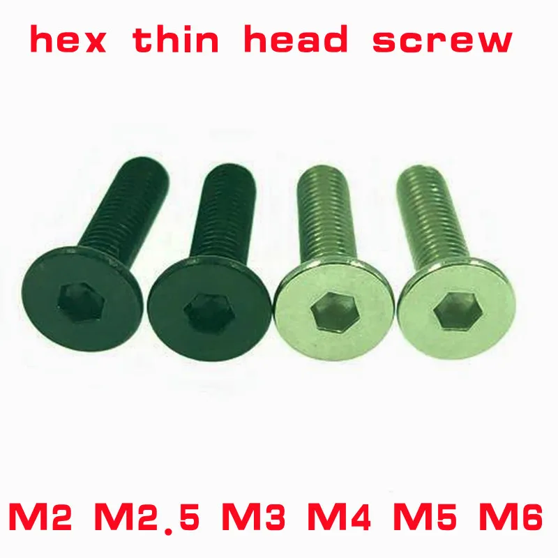 

10/50X CM thin hex screw M2 M2.5 M3 M4 M5 M6 304 A2 Stainless Steel with black Ultra Thin Flat Wafer Head Screw Bolt