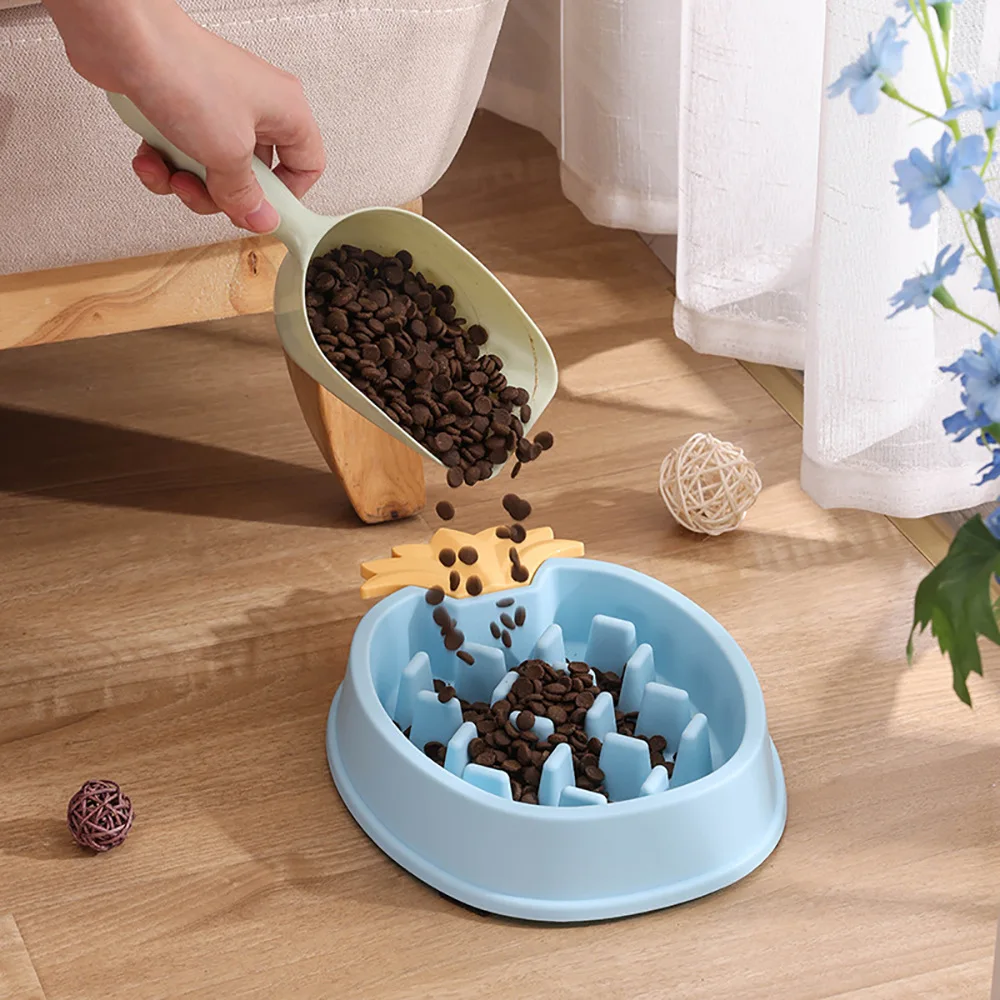 

Pet Dog Food Bowl Food-grade Plastics Pineapple Slow Food Bowl Choke Proof Slow Food Dog Bowl Pet Eating Accessories Supplies
