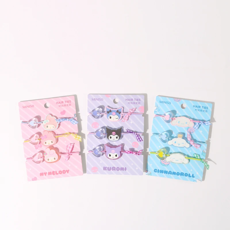 

3 шт./упаковка, резинки для волос Kuromi My Melody Cinnamoroll