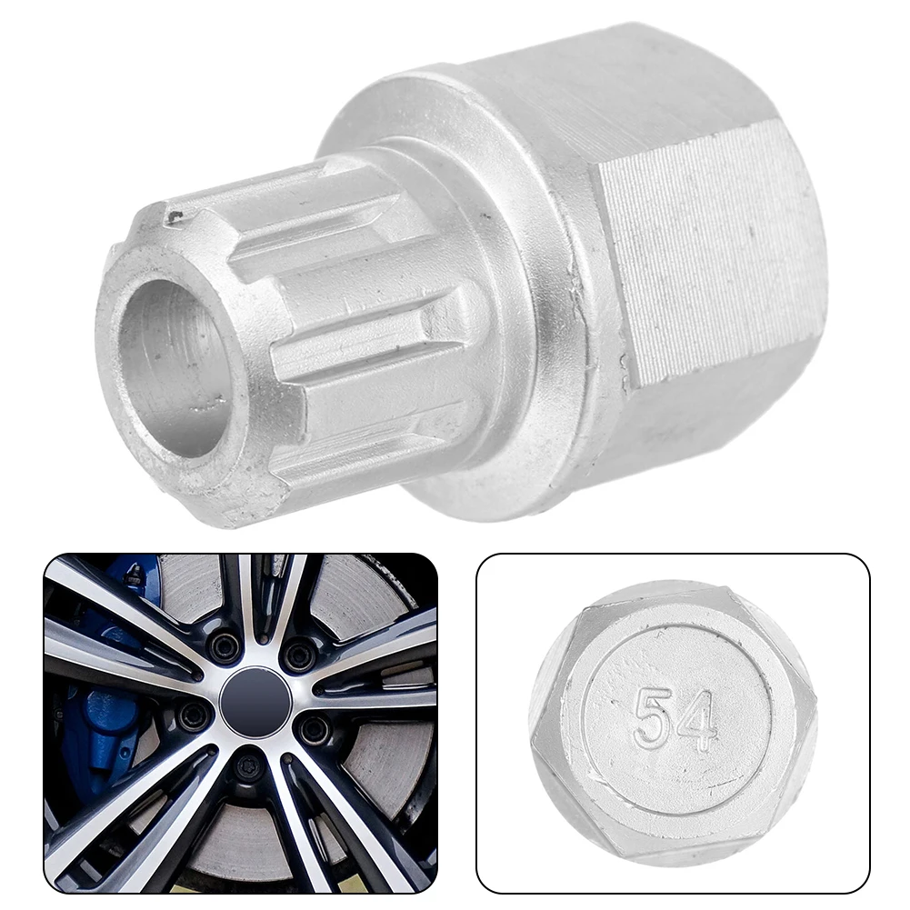 

1 Pcs Wheel Lock Lug Nut 54/9PT Anti Theft Wheel Lock Key Lug Nut Screw Removal Key For A4 A6 The Wheel Lock Lug Nut