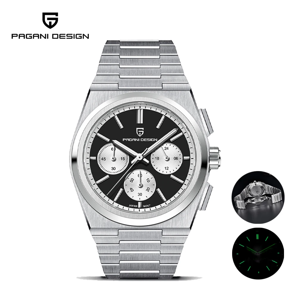 

2023 PAGANI DESIGN New 40MM Luxury Men Quartz Watches Sapphire glass Japan VK63 Waterproof C3 Sport Clock Relogio Masculino