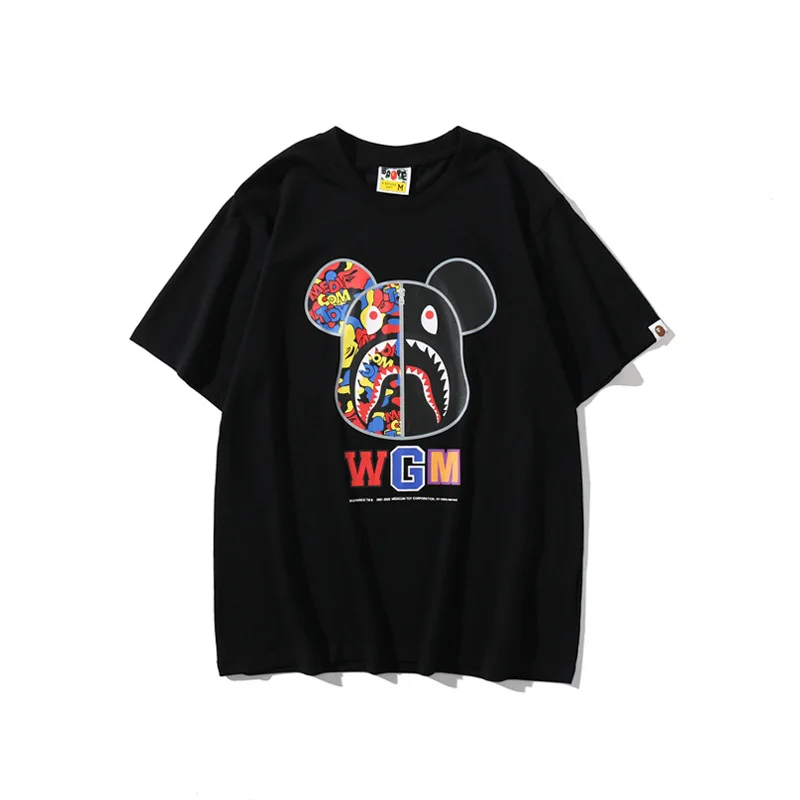 

100%cotton Japanese Fashion Brand Bape Ape Man Printed Men's and Women's Cotton Short Sleeved T-shirts
