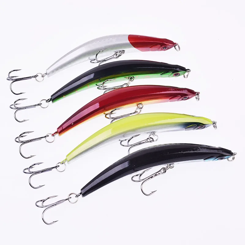 

Floating Pencil Fishing Lures 90mm 7.5g Artificial Hard Baits Treble Hooks Tackle Bending Shape Lure for Sea Bass Pesca