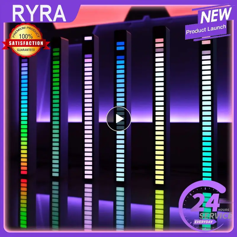 

High Sensitive Decora Lights App Control Pickup Rhythm Ambient Light 255 Voice Control Modes Creative Level Indicator Rgb