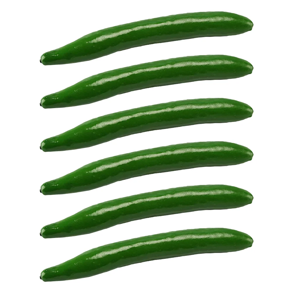

6Pcs Artificial Kitchen Fruits Lifelike Cucumber Models