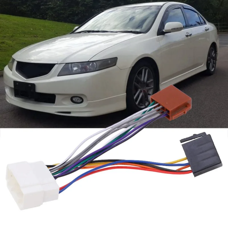 Фото Кабель-адаптер RP-X4 для автомагнитолы, стерео-разъем ISO для Honda Accord 1999-2007 - Аудиоразъем ISO для автомобильной магнитолы C №1
