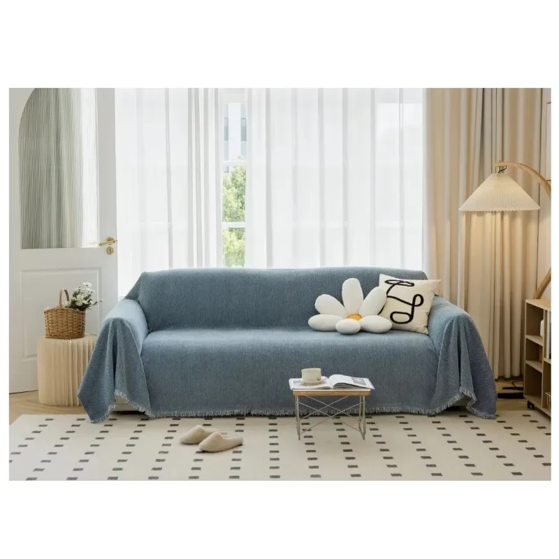 Полотенце для дивана чехол в гостиную однотонная Нескользящая моющаяся дышащая