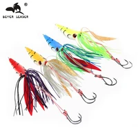 better leader metal slow jig head lure 60g 80g sea saltwater fishing wire baits micro rubber jig snapper grouper lure