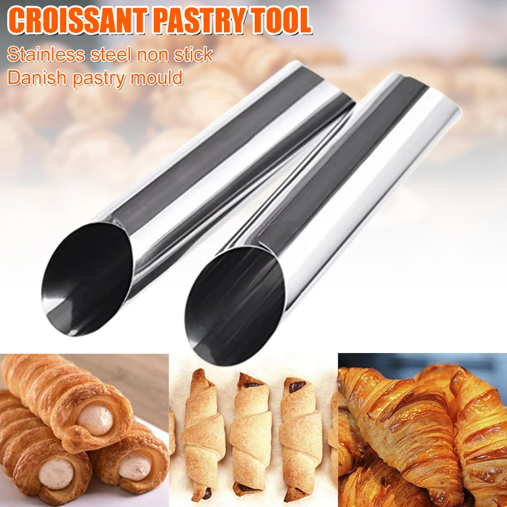 

Stainless Steel Pastry Baki Cannoli Forms Food Grade Cream Horn Mould Cake Horn Mold Cannoli Tubes shells Pastry Baking Mold