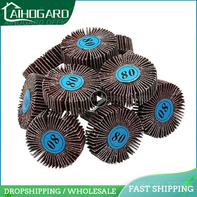 

Grit Grinding Sanding Sandpaper Flap Wheel Discs For Rotary Tool T-shaped Grinding Shutter Polishing Wheel For Dremel Tools