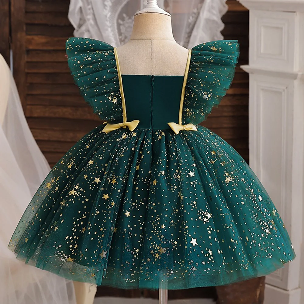 Bambi Girl Party Princess Dress Kids Evening Christmas Clothes New Year Birthday Outfits Sequin