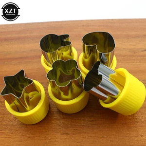 Imported 5 Pcs Vegetable Cutters Shapes Set DIY Cookie Cutter Flower for Kids Shaped Treats Fruit Cutter Mold
