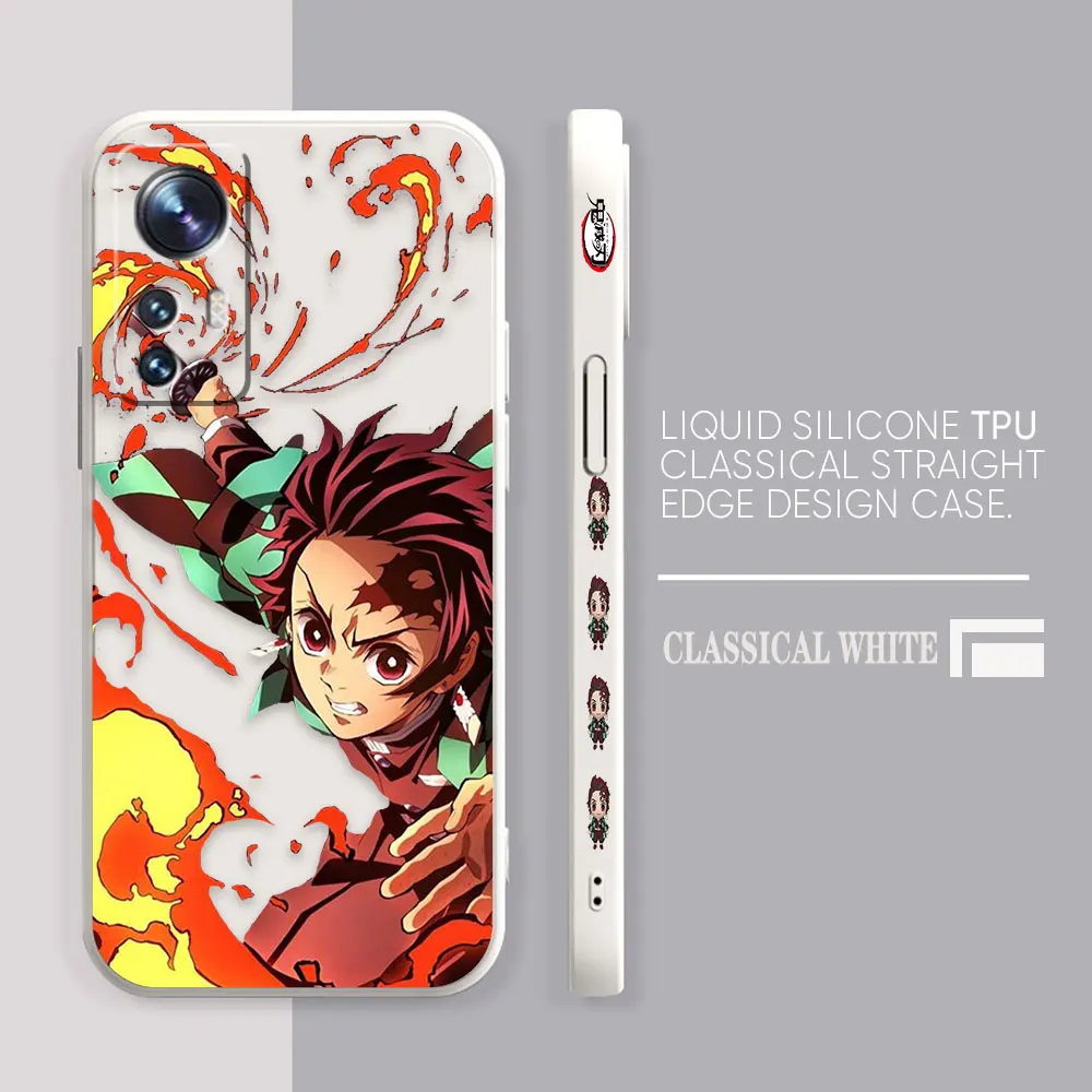 Phone Case For Xiaomi 13 12 12T 12S 11 11T 10 10S 9 Pro Ultra Lite Case Cover Funda Cqoue Shell Capa Anime Demon Slayer Tanjiro
