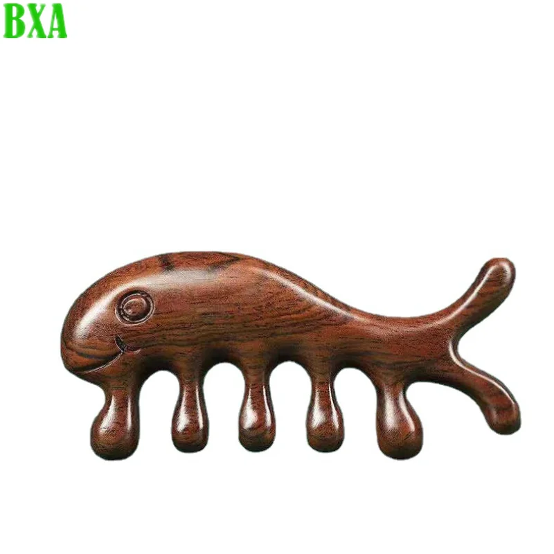 

1pc Massage Comb Head Meridian Scalp Comb Face Eye Shoulder Neck Treatment Hair Loss Anti-static Wide Tooth Comb Sandalwood