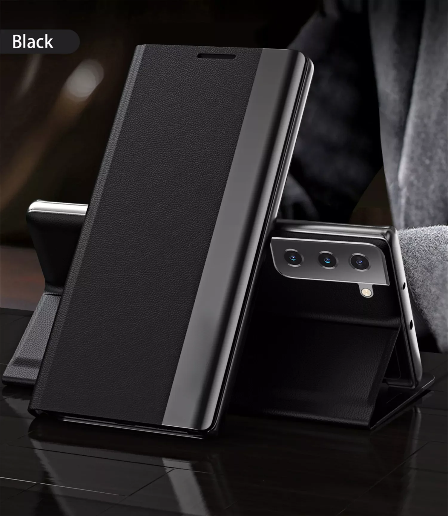 

Fashion Simple Case For Samsung Galaxy S7 Edge S8 S9 Plus S10 S20FE S21 S22 Ultra Luxury Wallet Stand Book Cover Phone Coque Ba