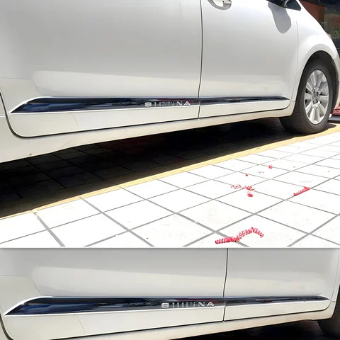 Обшивка боковой двери автомобиля для sienna 2015 4 шт./лот Abs хром
