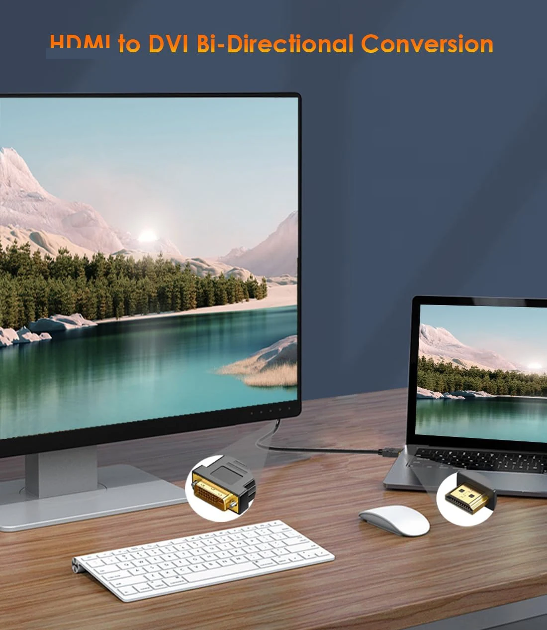 Для кабеля-переходника HDMI-DVI DVI-D (24 + 1) к HDTV HDMI-совместимостью двунаправленного 1080p Full HD для ПК, ноутбука, ТВ-приставки, проектора (art.: 3920d14435398) - 3920d14435398