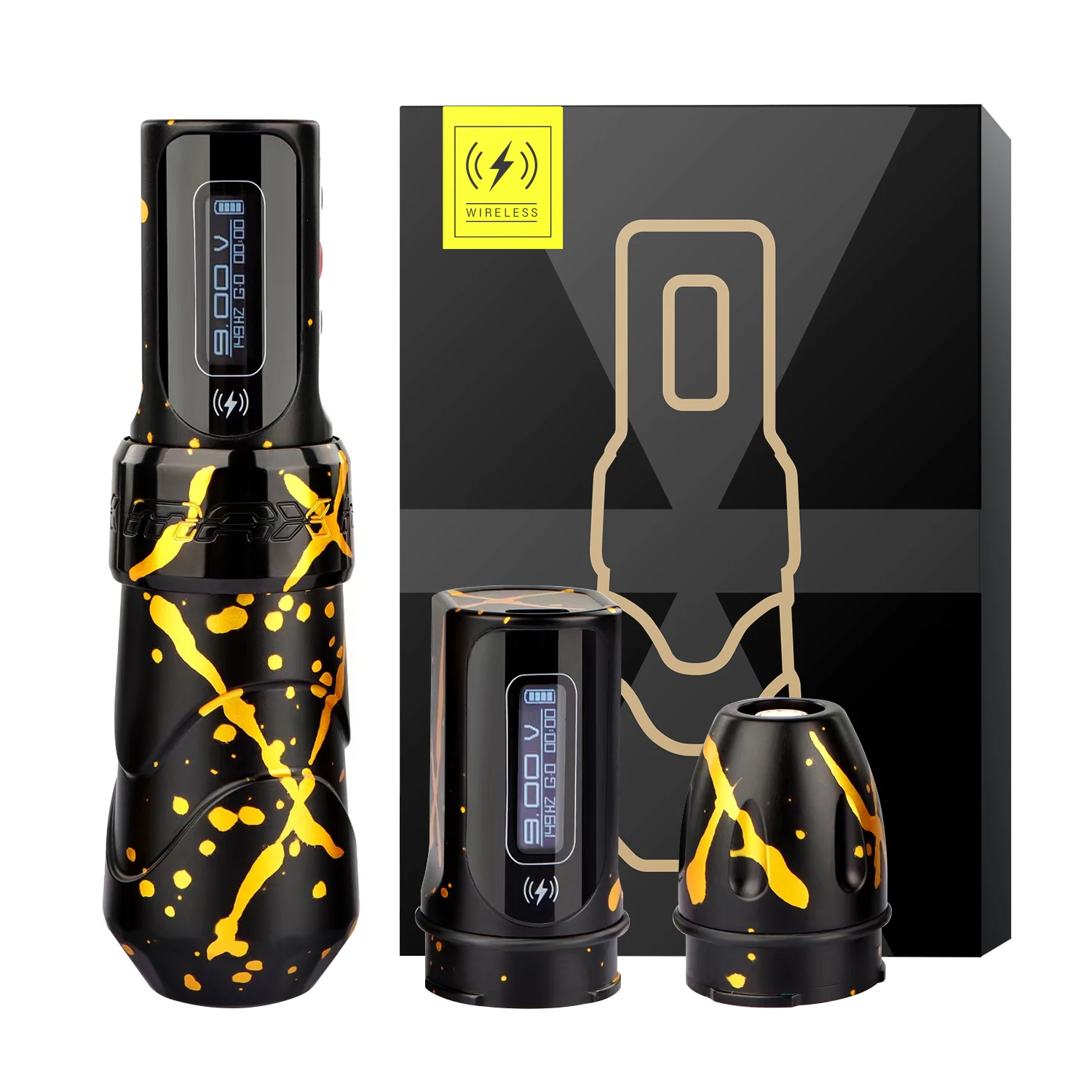 

FK Max Tattoo Machine 1/2 Wireless Battery 3.5/4.0/4.6 mm Stroke Optional Powerful Coreless Motor Lithium Battery LED Display