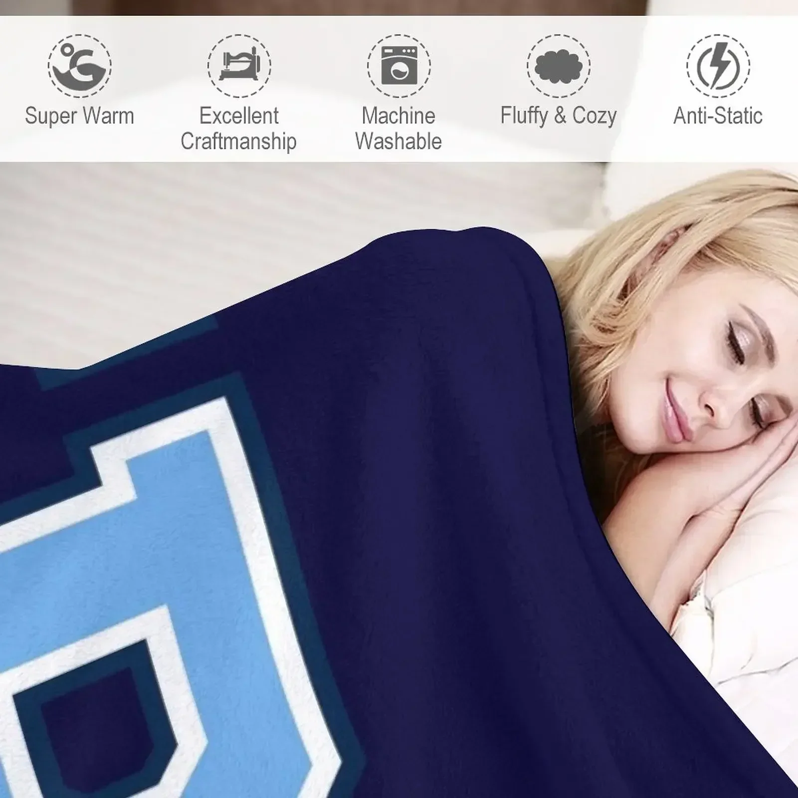 Voi - шрифт колледжа Декоративные одеяла Теплые роскошные клетчатые