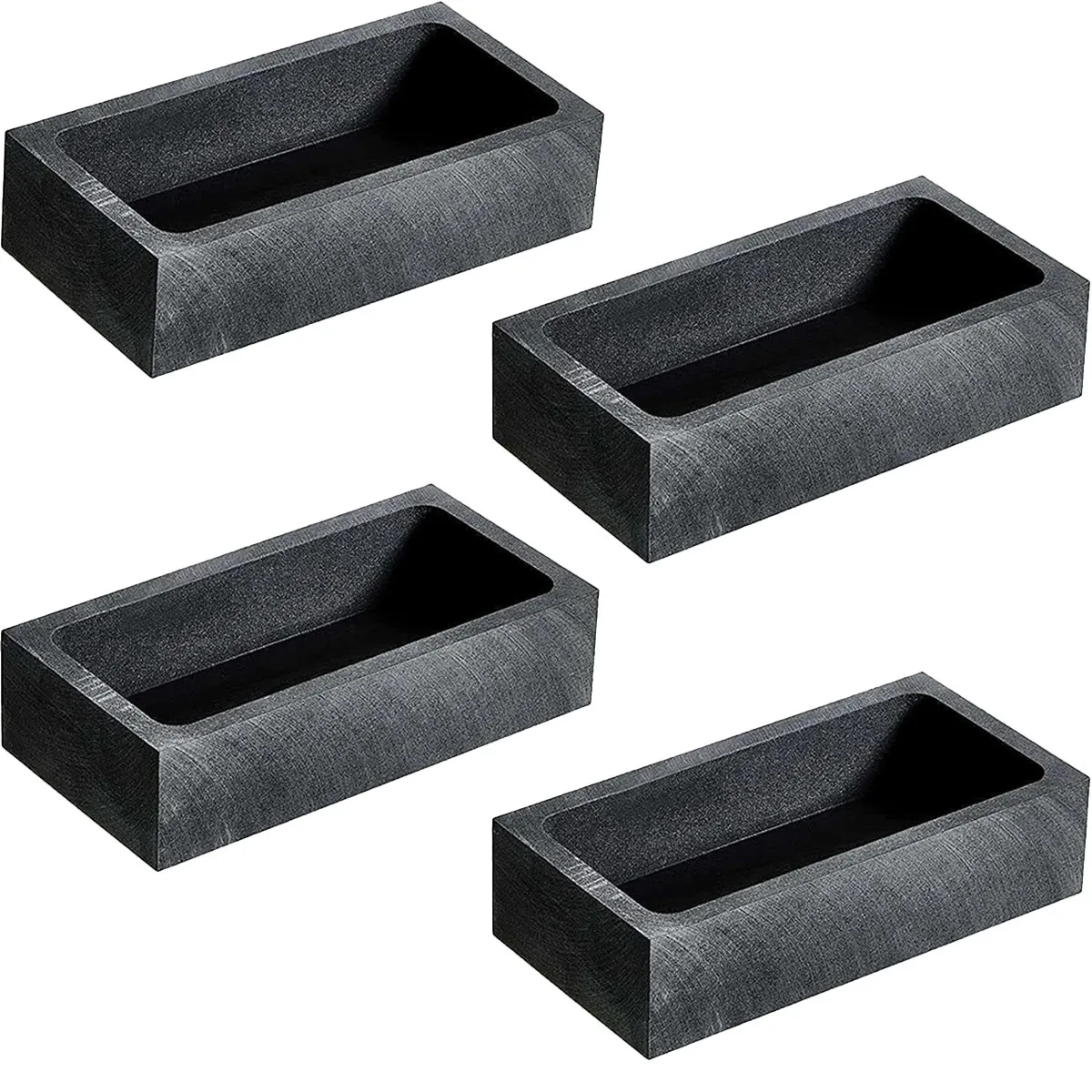 

4 Piece 1 KG Graphite Ingot Mould Casting Ingot Crucible Mould Silver Gold Ingot Mould Melting Casting Refining