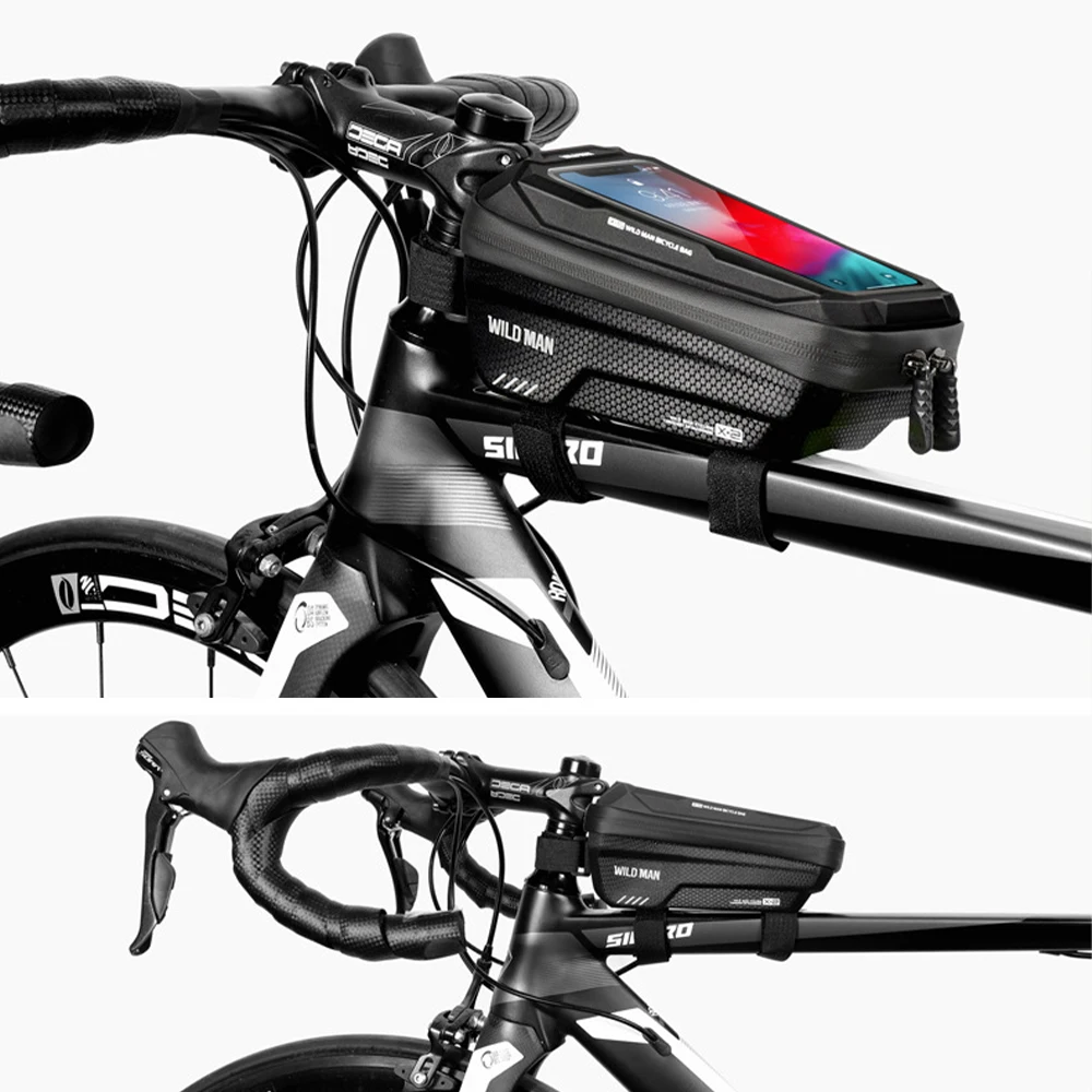 wtuvive water proof bicycle bag frame front tube mtb bicycle bag 6 6 inch phone case touch screen bicycle bag bike accessories free global shipping