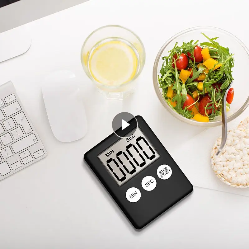 

Кухонный таймер с цифровым экраном, квадратные часы для приготовления еды, электронный таймер с ЖК-дисплеем, кухонные гаджеты