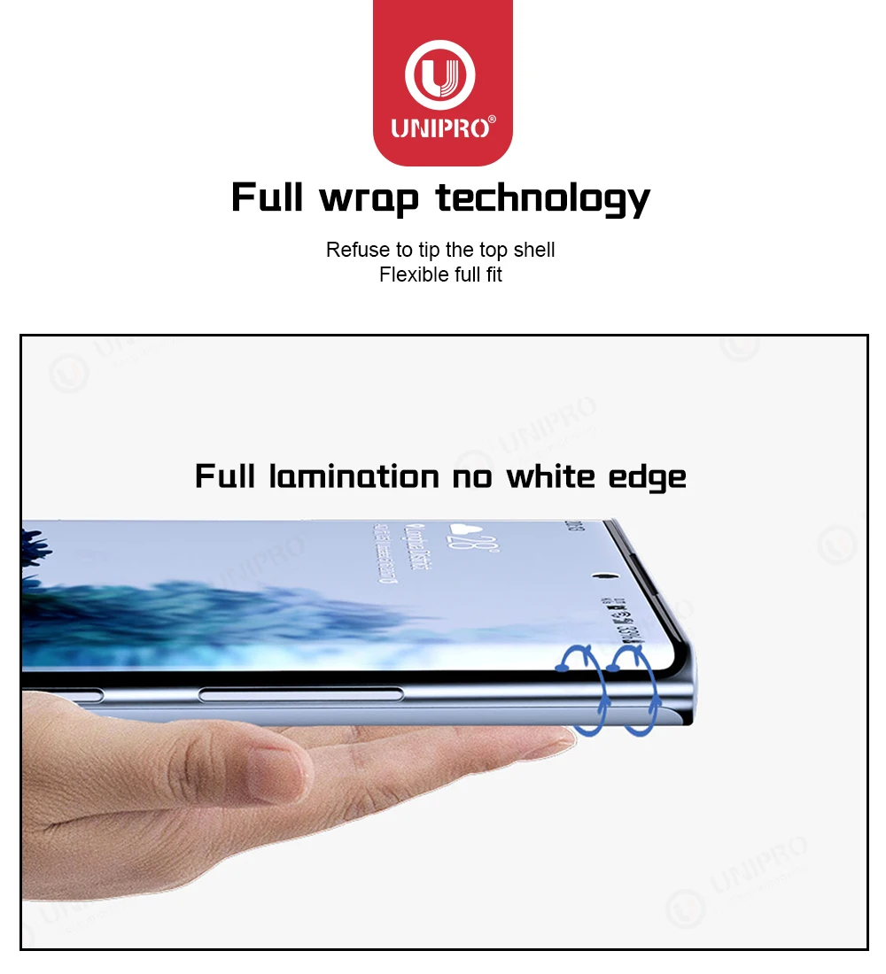 UNIPRO 50 шт. HD защитная пленка нано Жидкий УФ-Клей закаленное стекло для отверждения