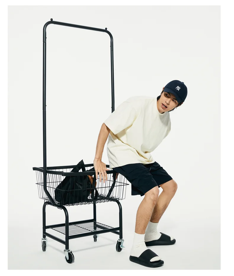 

YTX0114 Heavy solid color t-shirt men's summer black cotton short-sleeved men's 2022 new