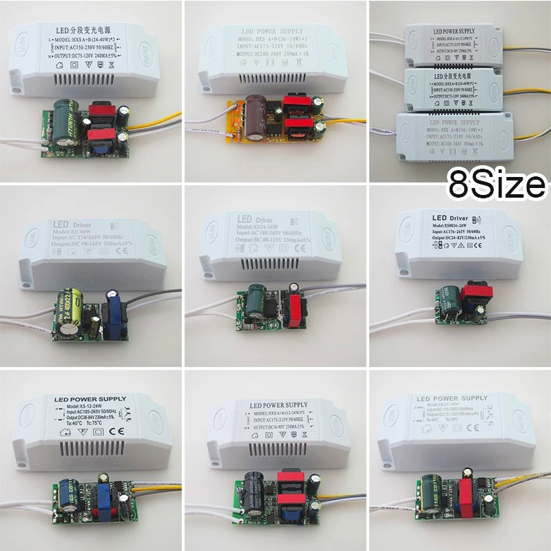

LED Drive Segmented Constant Current Power Supply 36-50W 8-24W 24-36W Ceiling Lamp Light Transformer Power Home Decoration