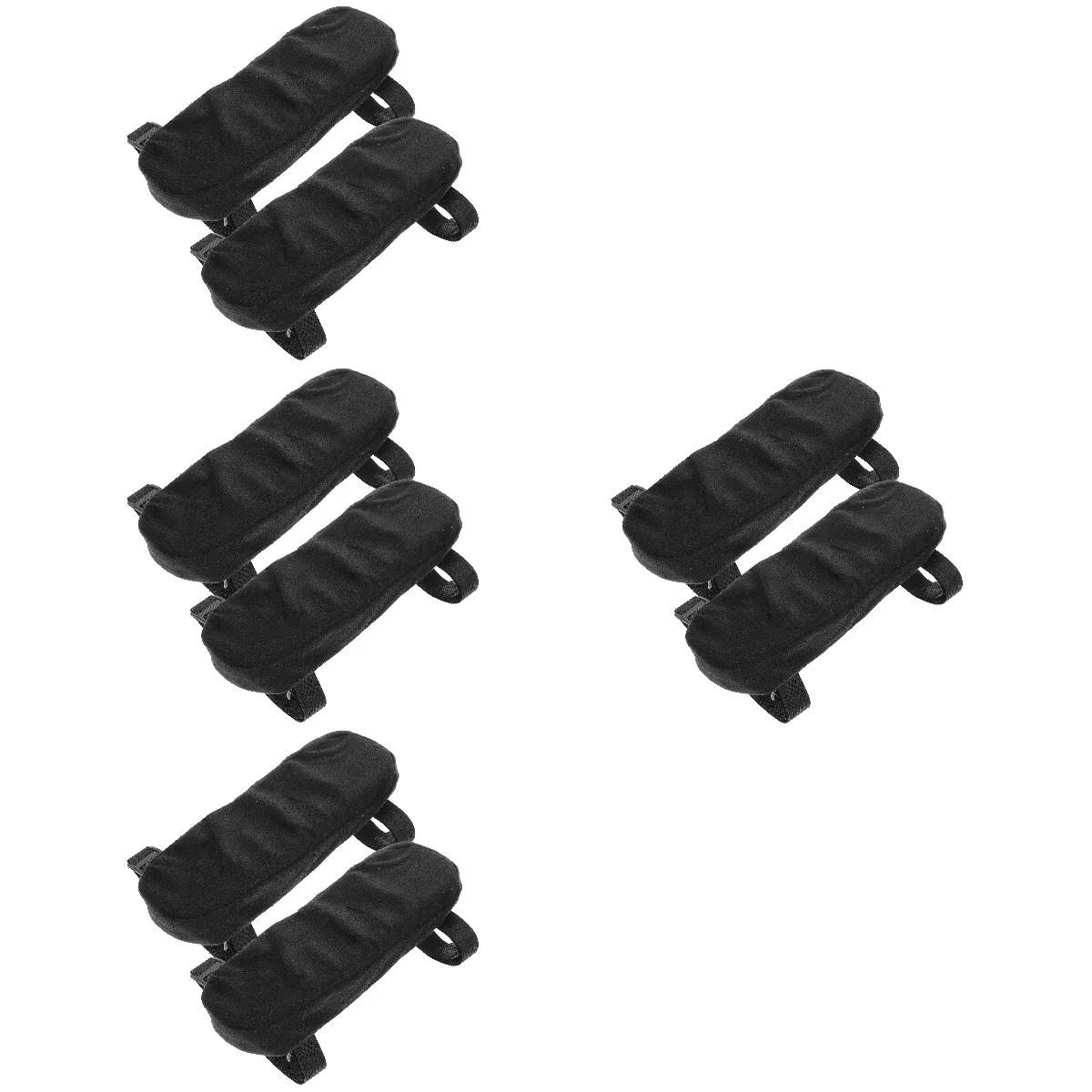 

4 Pairs Desk Chair Arm Pads Office Armrest Comfortable 21.5X9cm Black Abs Seat Cushions Household Covers
