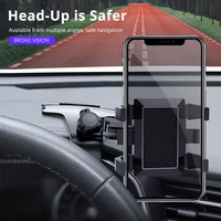 phone holder for car dashboard hud car phone holder dashboard rearview mirror sun visor 3 in 1 multipurpose dash 360 rotatable