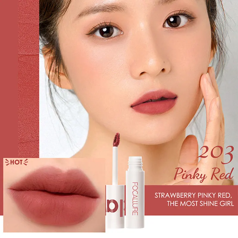 

FOCALLURE 12 Colors Lips Makeup Lipstick Lip Gloss MatteLipclay Lipcream Velvet Waterproof Longlasting Cosmetics Girls Gift