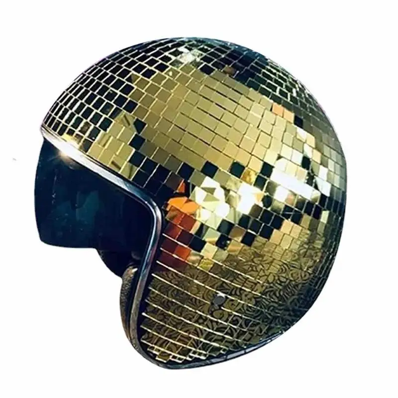 

Disco Ball Hat Retro Disco With Retractable Sun Shade Glitter Mirror Glass Headgear Party Decoration For Novelty Gifts Home Art
