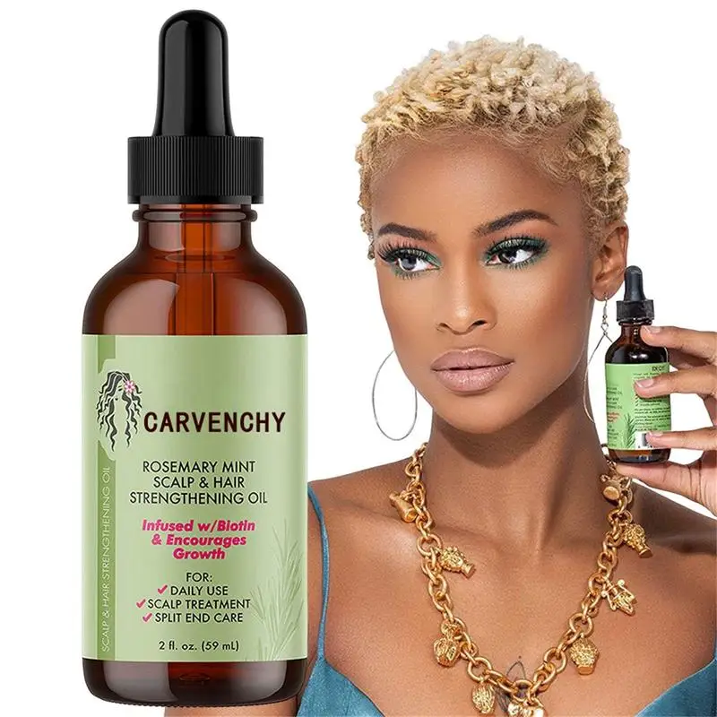 

Rosemary Oil For Hair Hair Essential Oil Organic Enhanced Shine Pure Natural Nourishment Scalp Oils For Hair 2.0 Fl.oz