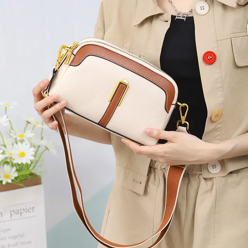 

Genuine Leather Messenger Bag High Quality Ladies Handbags 2023 Luxury Women Shoulder Bag Small Crossbody Bags For Women Sac