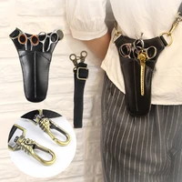 leather hair scissors comb brushes bag pack salon stylist hairdresser shears holster case with strap kappers tas koffer