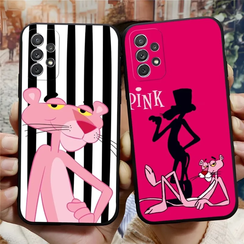 Милый розовый чехол для телефона с пантерой, чехол для Samsung S22Ultra, S21, S20, S30 Ultra, S9, S10, S8, S7, S6 Pro Plus Edge, S21Fe, чехол