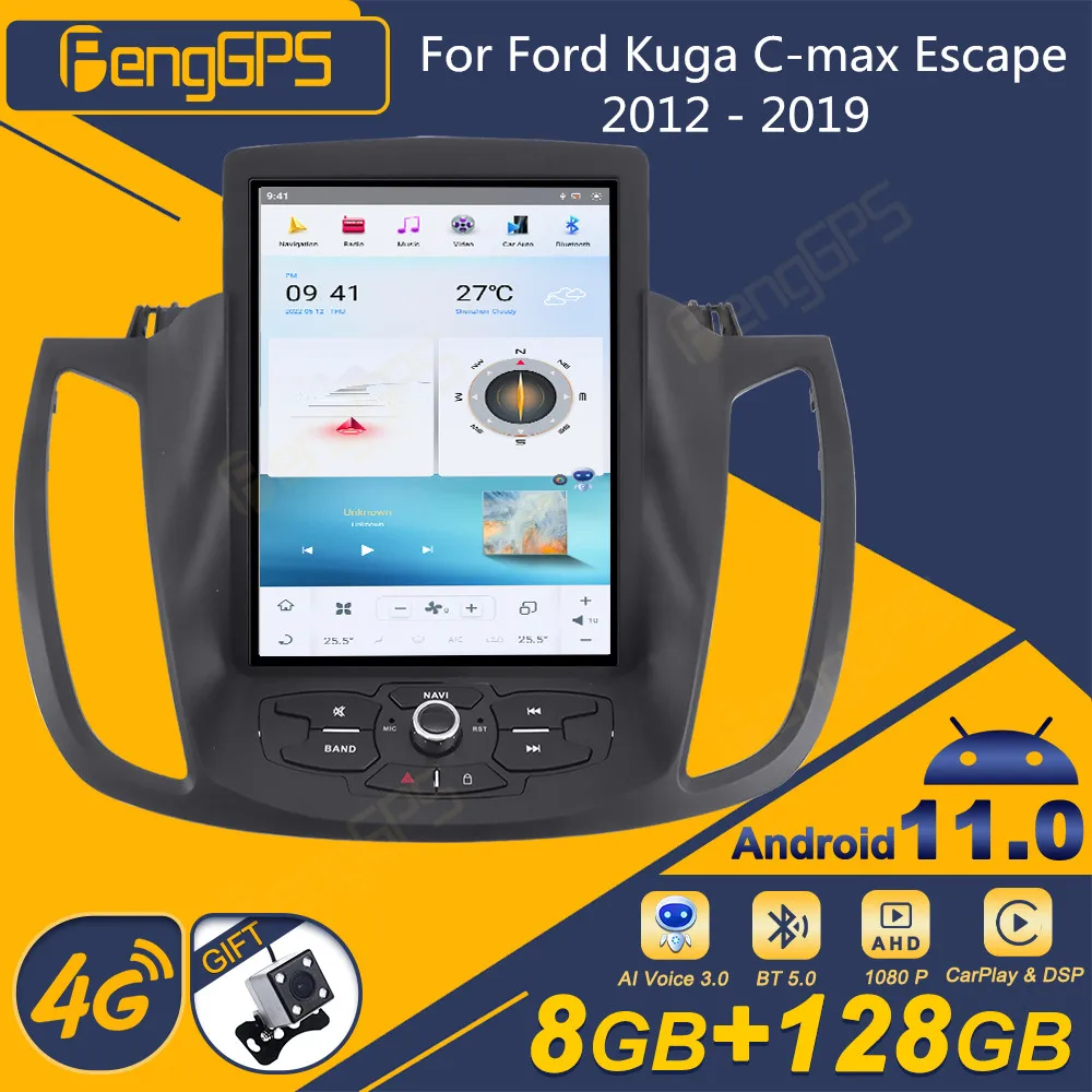 

Автомагнитола для Ford Kuga C-max Escape 2012-2019, Android, экран Tesla, стереоприемник, Авторадио, мультимедийный плеер, GPS-навигатор