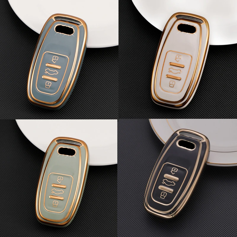 

Fashion TPU Car Remote Key Case Cover For Audi A1 A3 8V A4 B8 B9 A5 A6 C7 A7 A8 Q3 Q5 Q7 S4 S6 S7 S8 R8 TT Protector Accessories