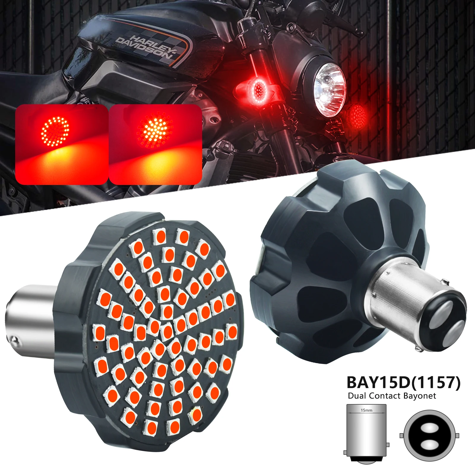 1156 Harley LED 1157 Harley Лампа заднего указателя поворота 2 дюйма 60 шт. 3030 SMD Светодиодная лампа для Harley Davidson Touring Street Glide Road King