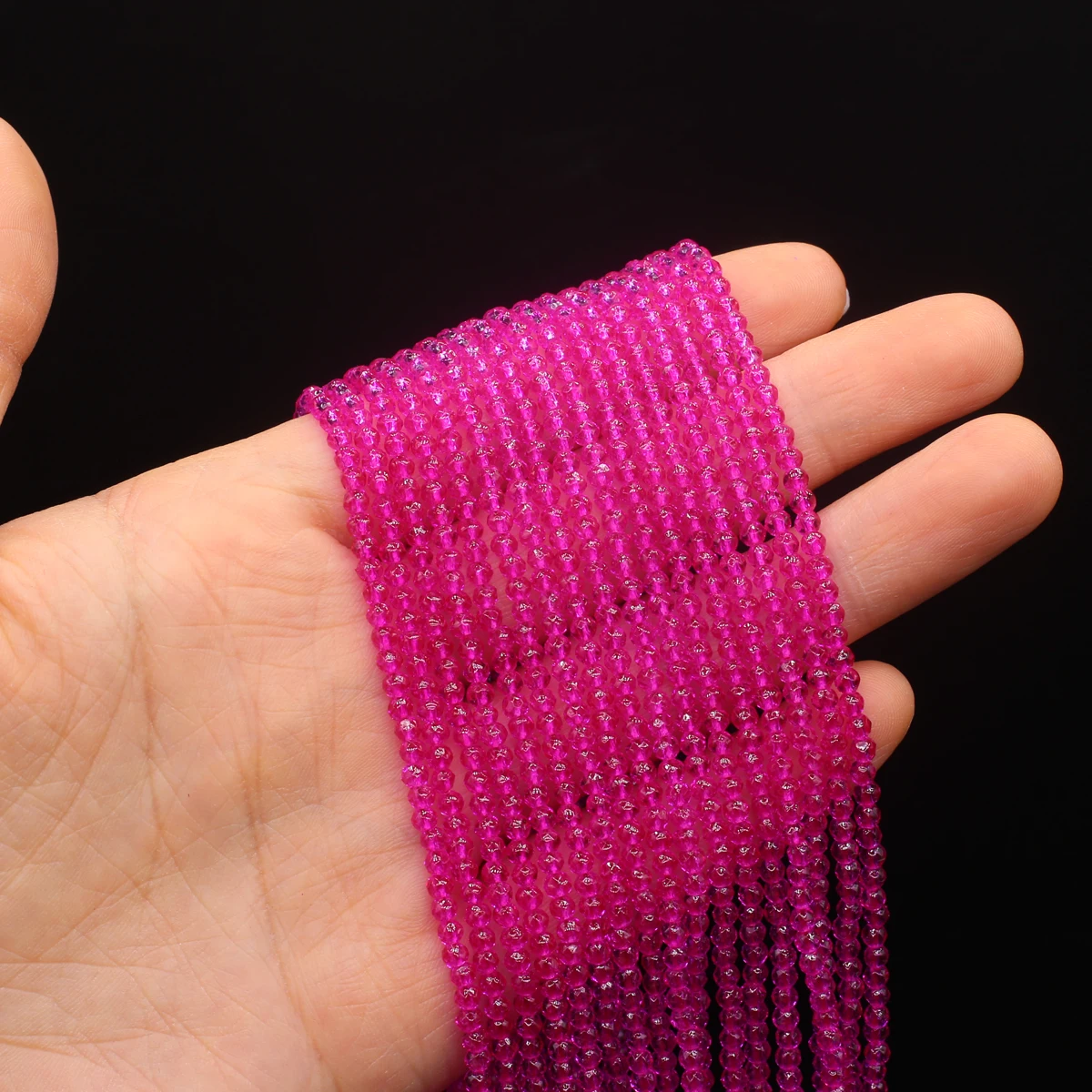 

Natural Stone Section Round Crystal Red spinel Loose Bead for Jewelry Making DIY Bracelet Necklace Waist Beads 3mm