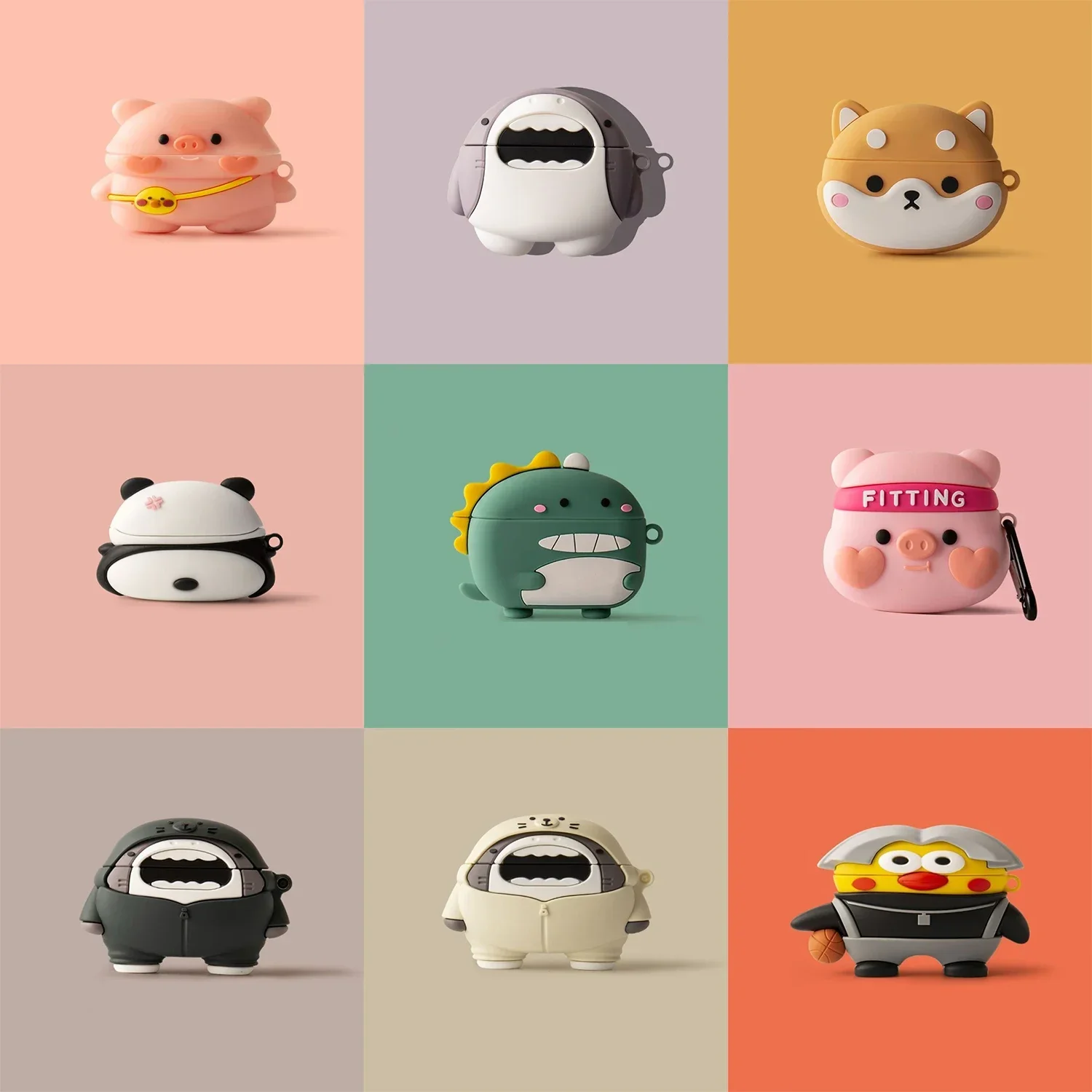 Силиконовый чехол для наушников с зарядным боксом