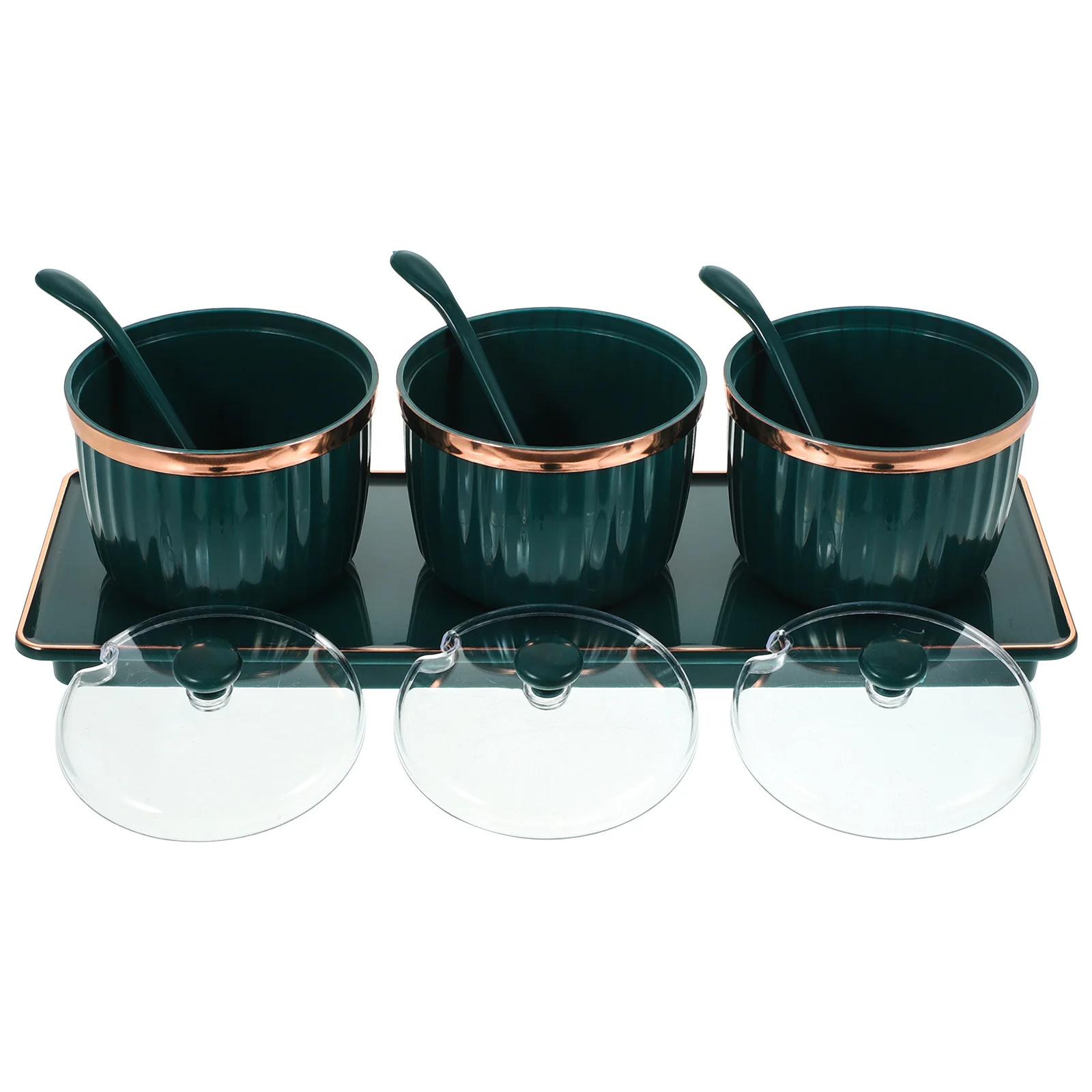 

Seasoning Jar Combination Salt Storage Holder Spice Container Jars Coffee Condiment Pot Clear Plastic Containers Refined Spices