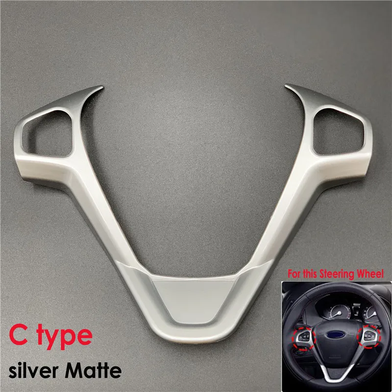 

Автомобильные аксессуары, защитная накладка на руль с блестками, наклейка для автомобиля Ford Fiesta Ecosport, 2012, 2013, 2014, 2015, 2016, 2017